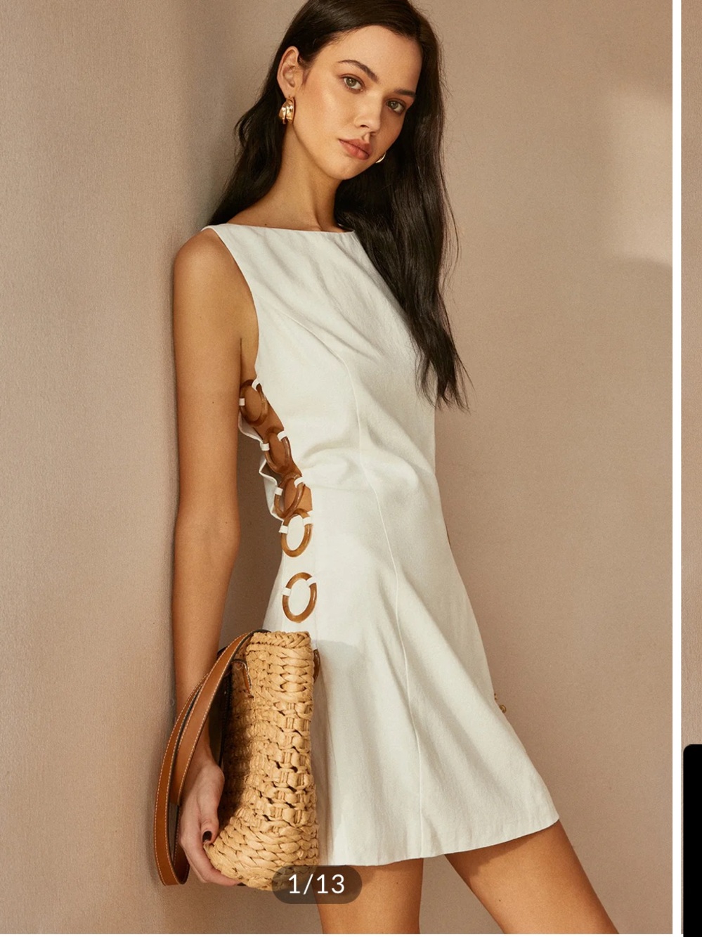 Commense O-Ring Cutout Sleeveless Dress